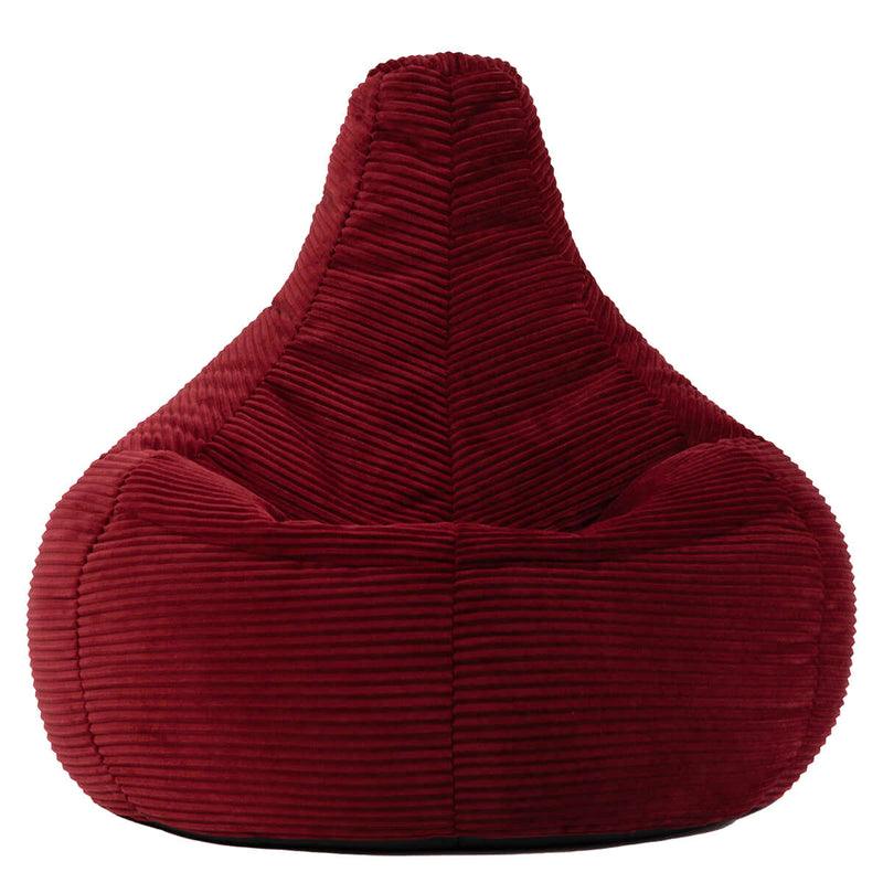 Dalton Cord High Back Bean Bag Recliner - Burgundy