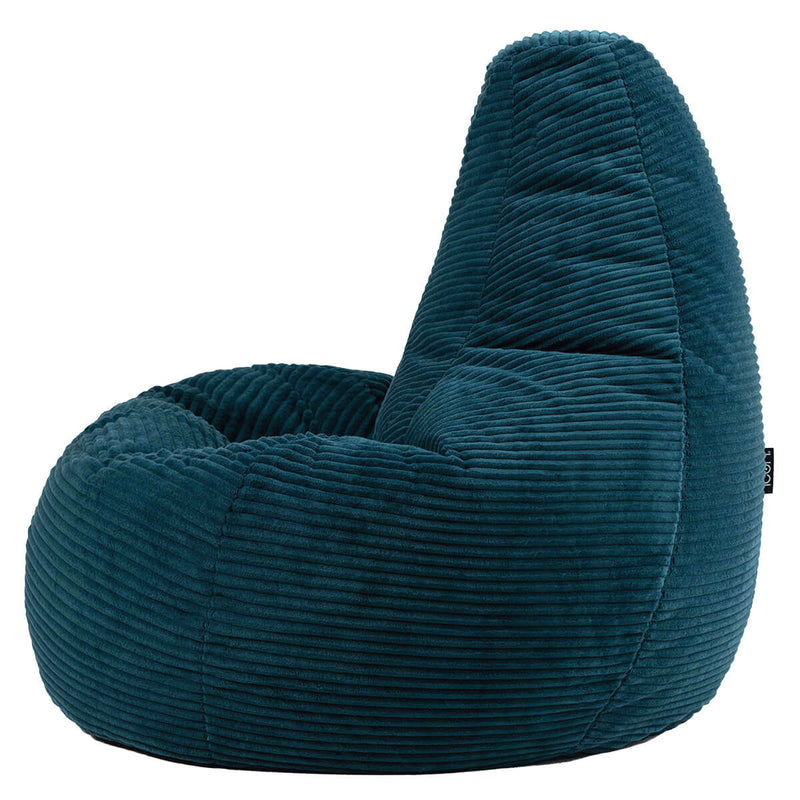 Dalton Cord High Back Bean Bag Recliner - Teal
