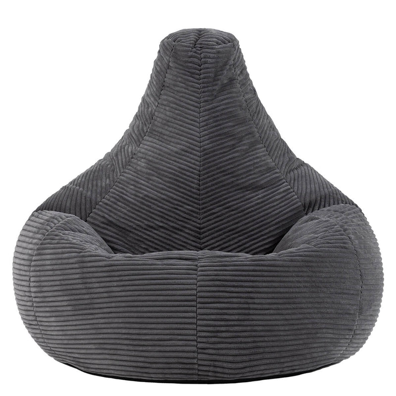Dalton Cord High Back Bean Bag Recliner - Charcoal Grey
