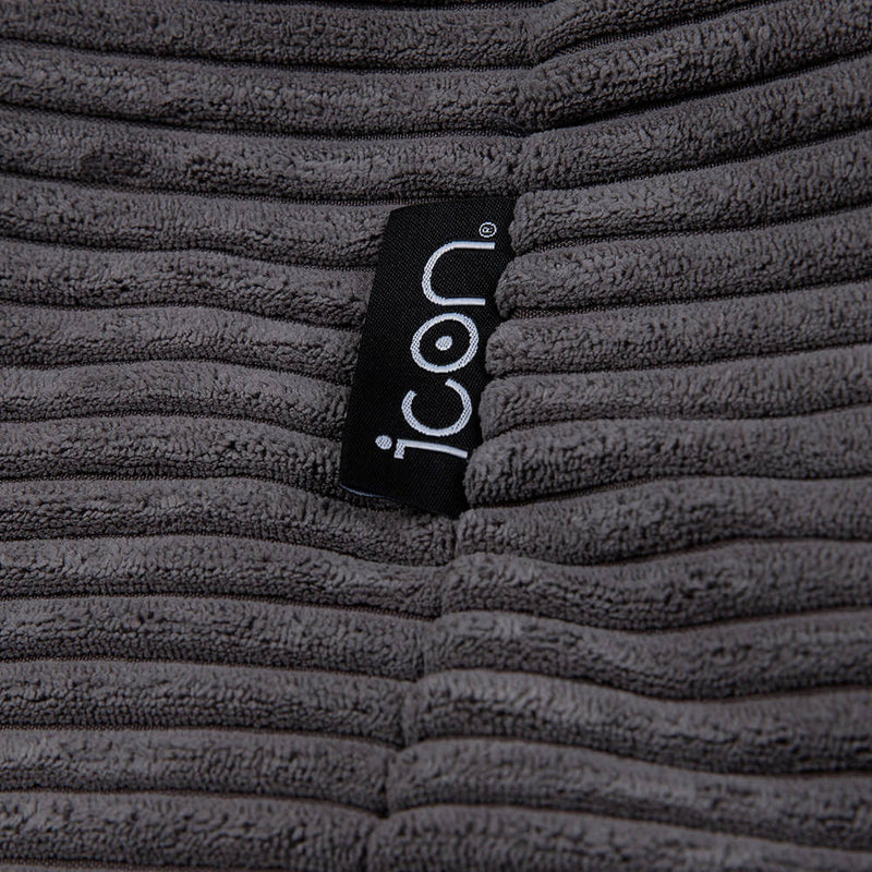 Dalton Cord High Back Bean Bag Recliner - Charcoal Grey