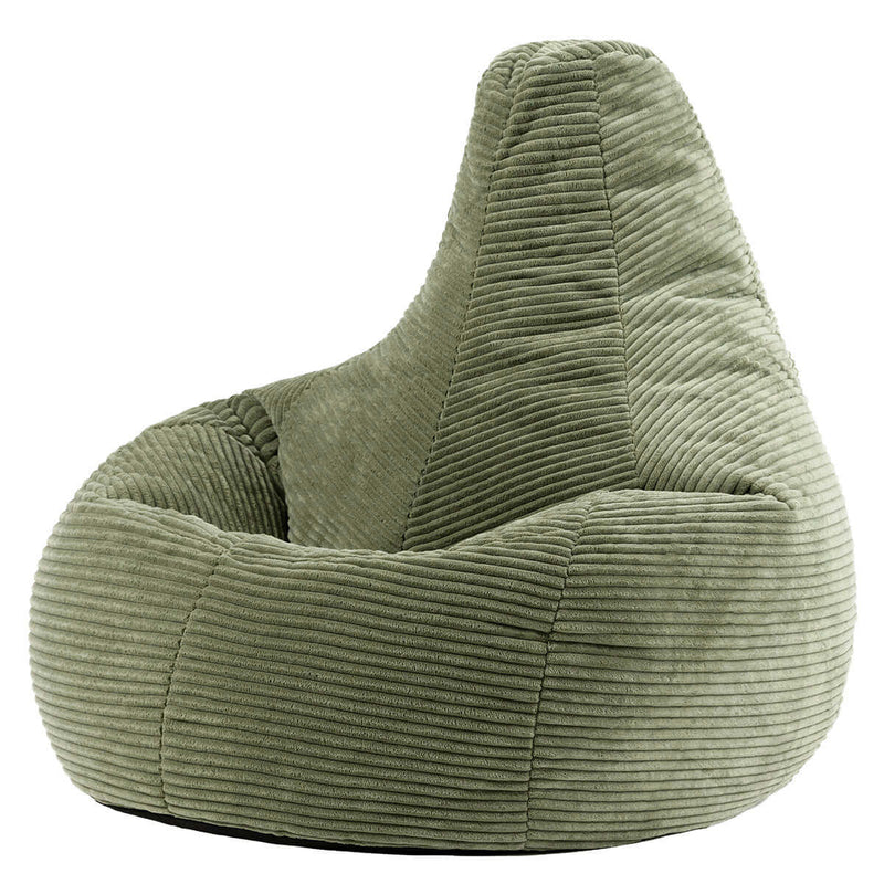 Dalton Cord High Back Bean Bag Recliner - Green