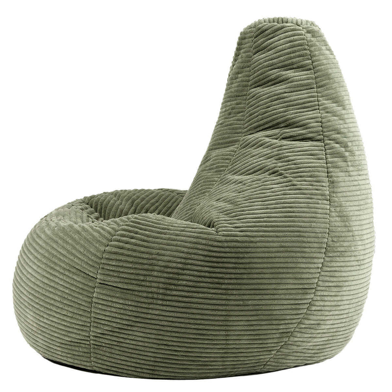 Dalton Cord High Back Bean Bag Recliner - Green