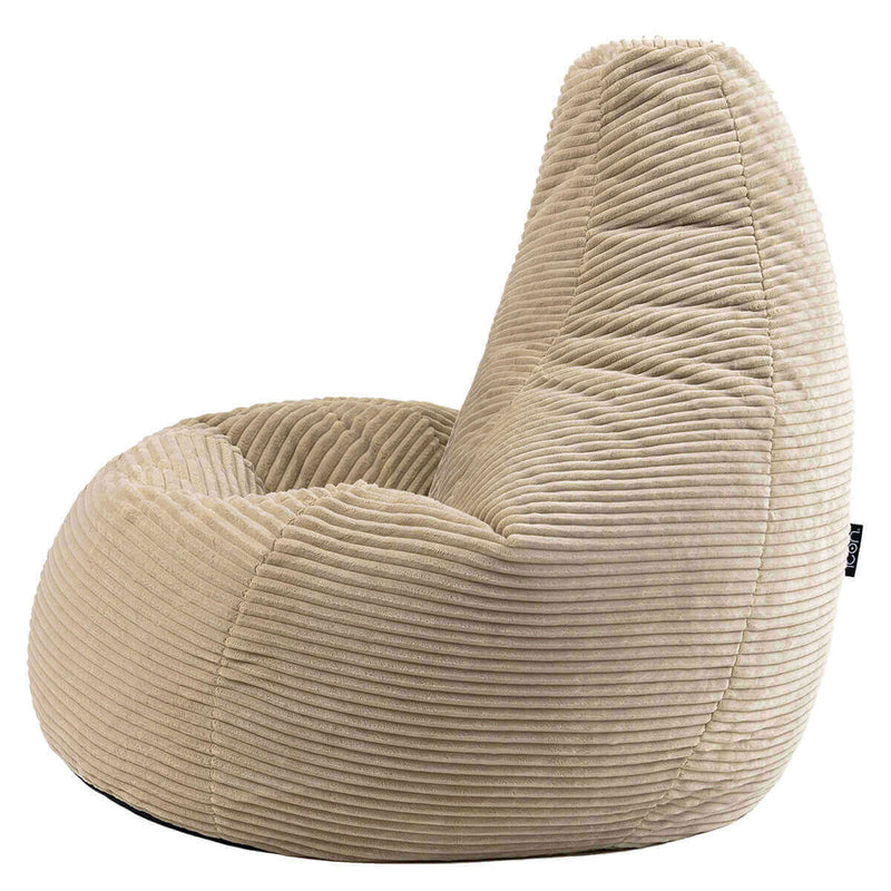 Dalton Cord High Back Bean Bag Recliner - Natural