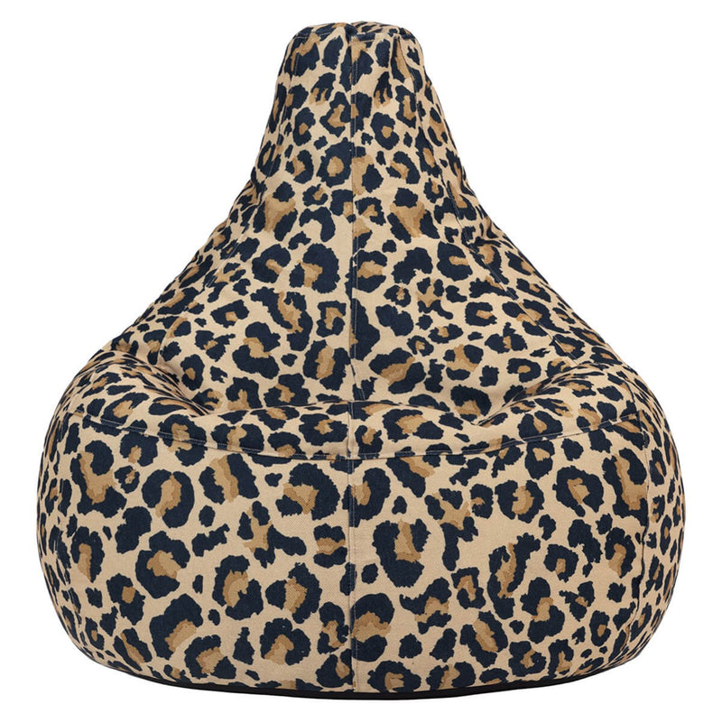 Dalton Leopard Print Woven Recliner Bean Bag - Multicolour