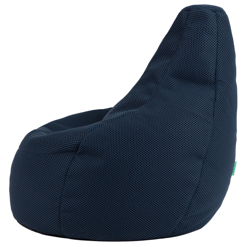 Gaming Performance Mesh Recliner Bean Bag - Navy Blue