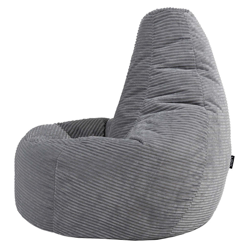 Dalton Corduroy XL Recliner Bean Bag - Grey