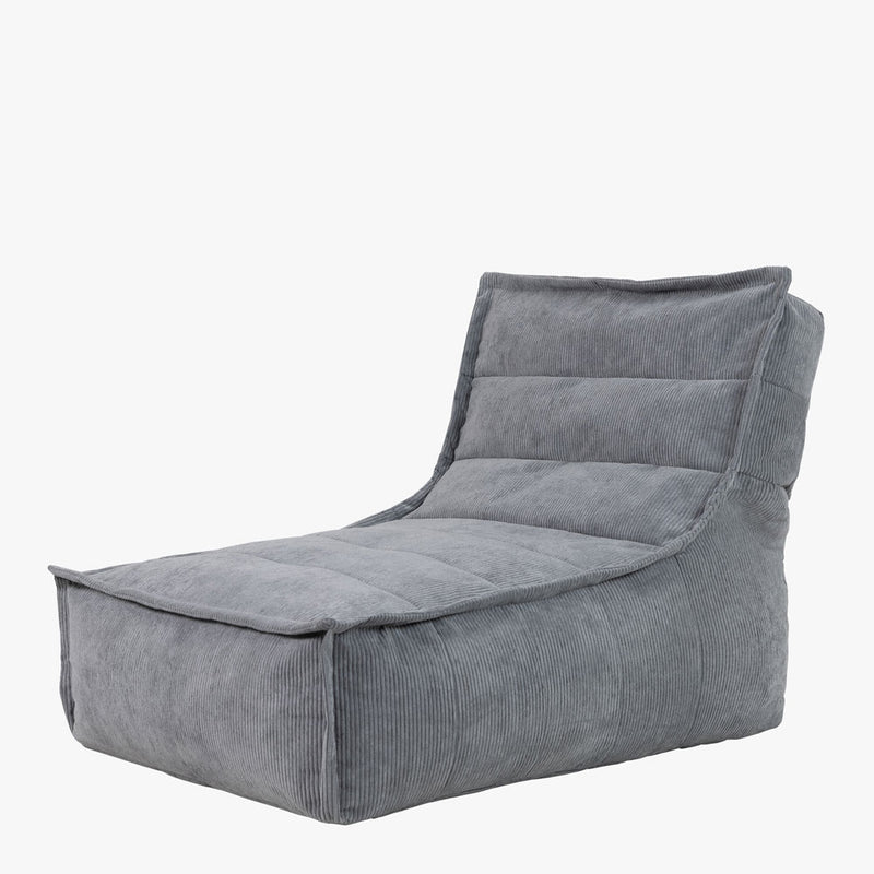 Dolce Corduroy Lounger - Charcoal Grey