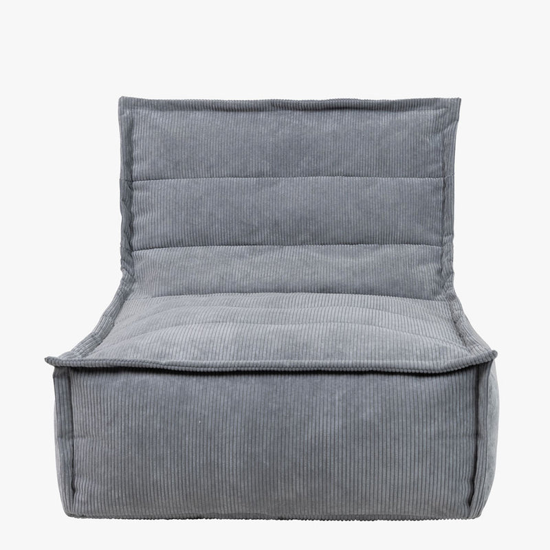 Dolce Corduroy Lounger - Charcoal Grey