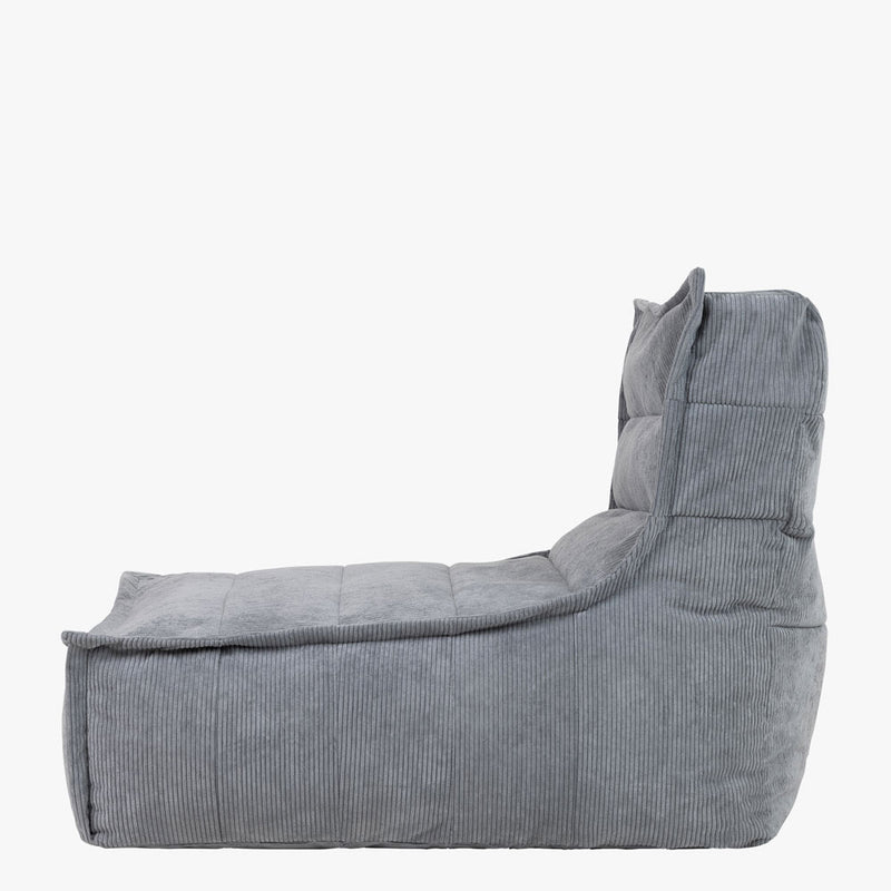 Dolce Corduroy Lounger - Charcoal Grey