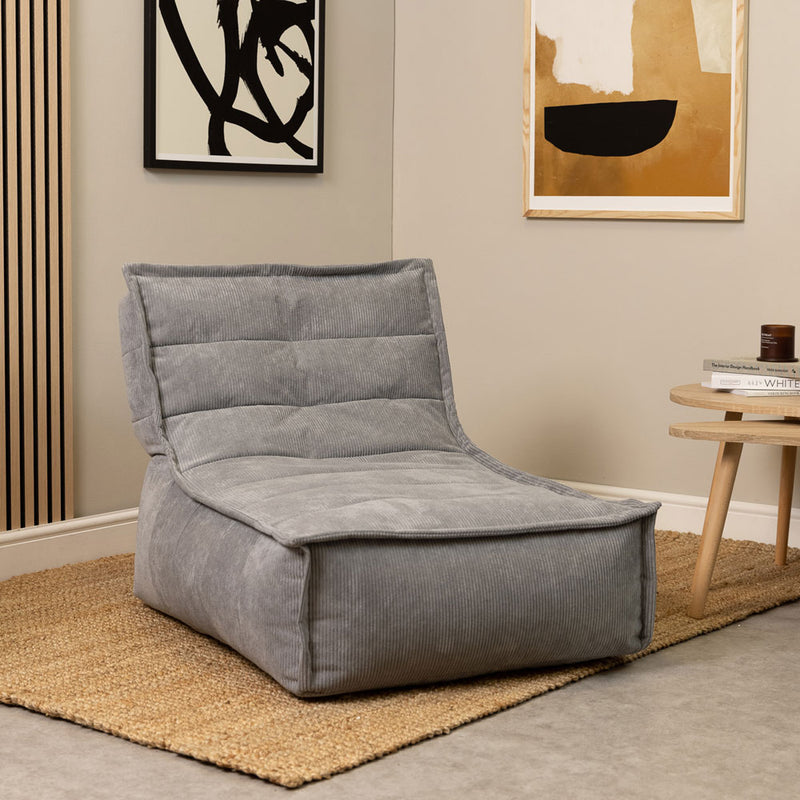 Dolce Corduroy Lounger - Charcoal Grey