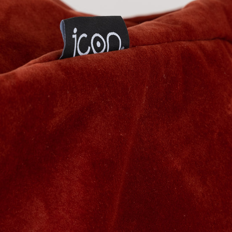 Dolce Velvet Lounger Bean Bag - Terracotta