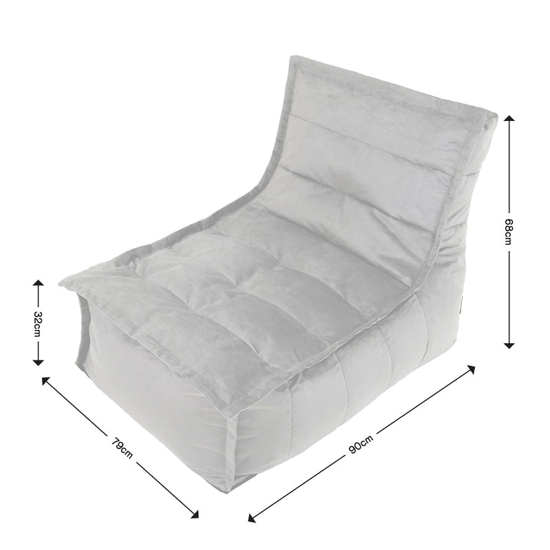 Dolce Velvet Lounger Bean Bag - Terracotta
