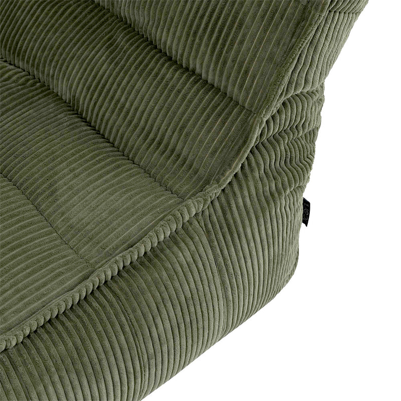 Dolce Corduroy Scandi Lounger Bean Bag - Sage Green