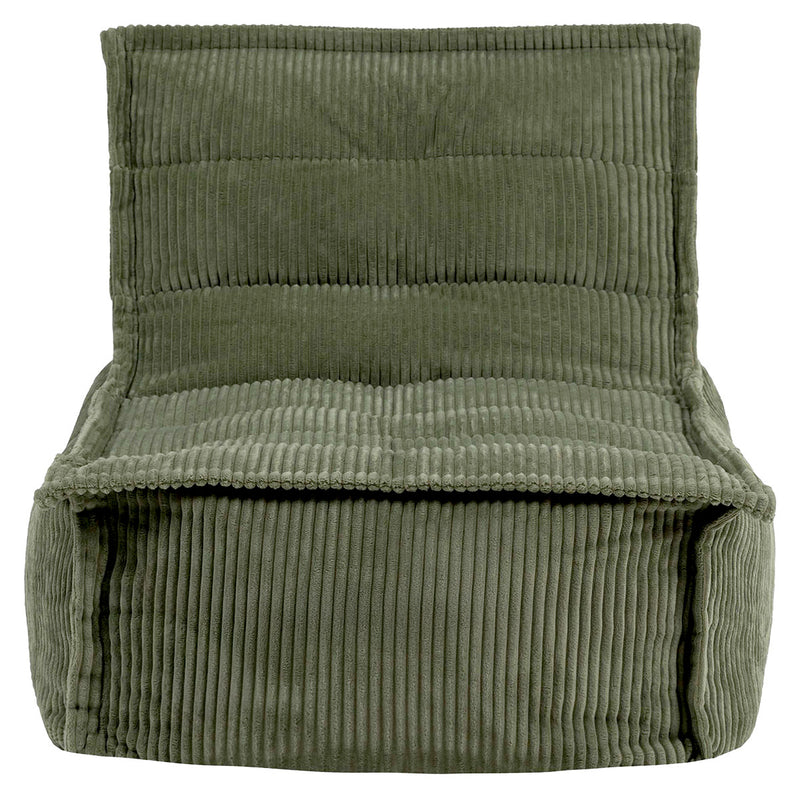 Dolce Corduroy Scandi Lounger Bean Bag - Sage Green