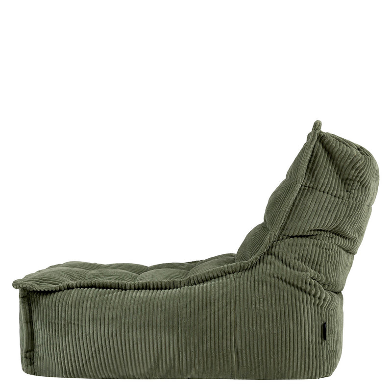 Dolce Corduroy Scandi Lounger Bean Bag - Sage Green