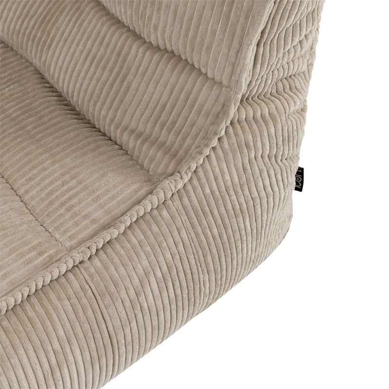 Dolce Corduroy Scandi Lounger Bean Bag - Natural