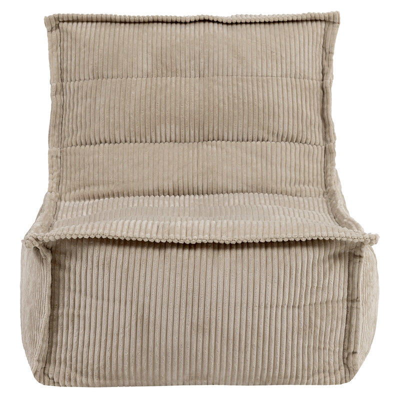 Dolce Corduroy Scandi Lounger Bean Bag - Natural