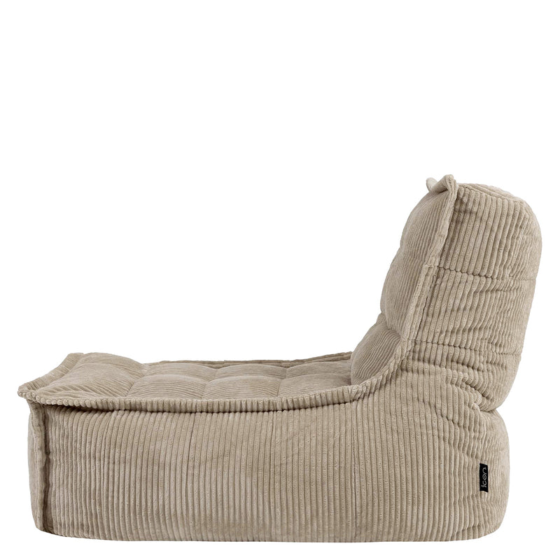 Dolce Corduroy Scandi Lounger Bean Bag - Natural