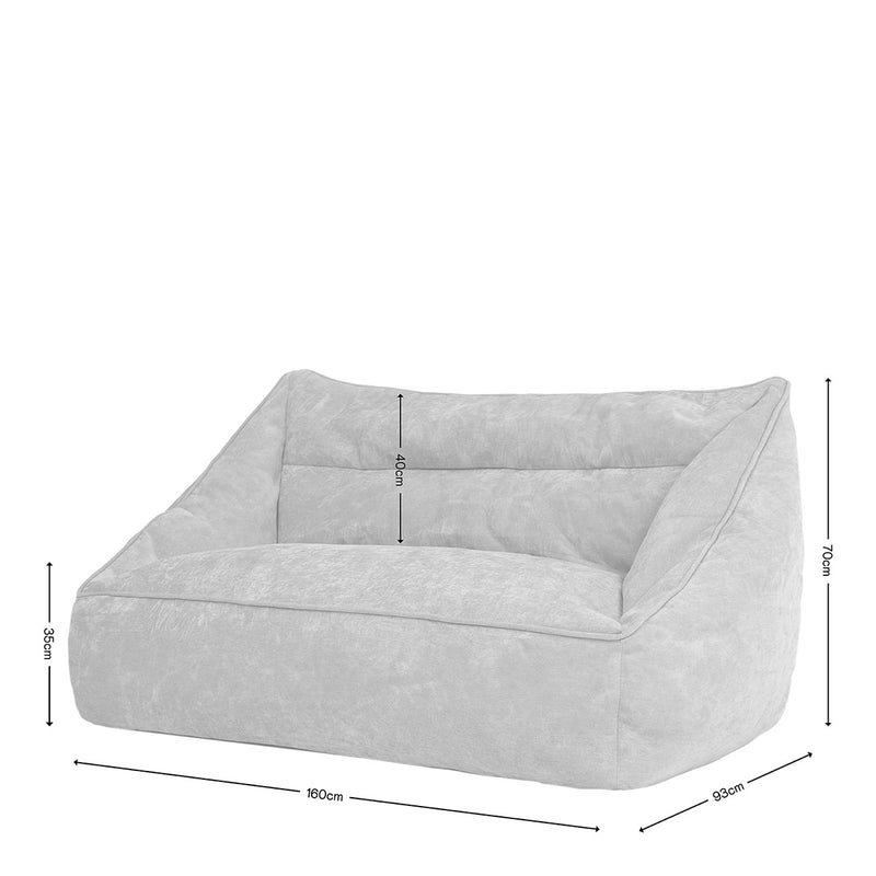 Cecilia Chenille Sofa Bean Bag - Grey