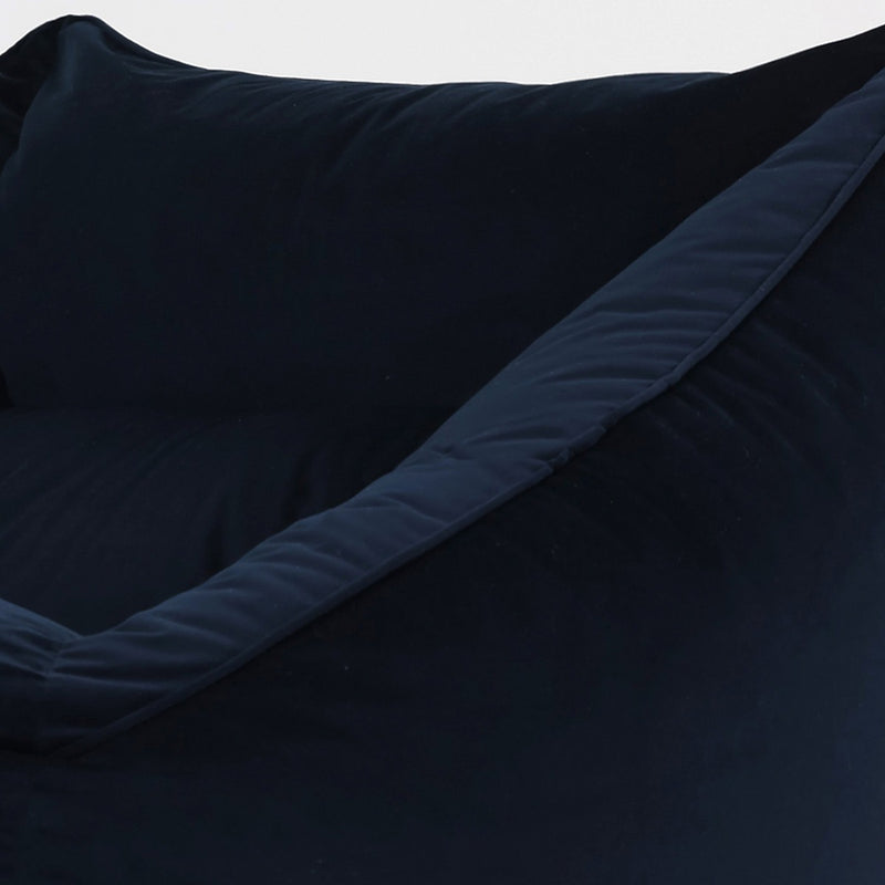 Cecilia Velvet Loveseat Bean Bag - Midnight Blue