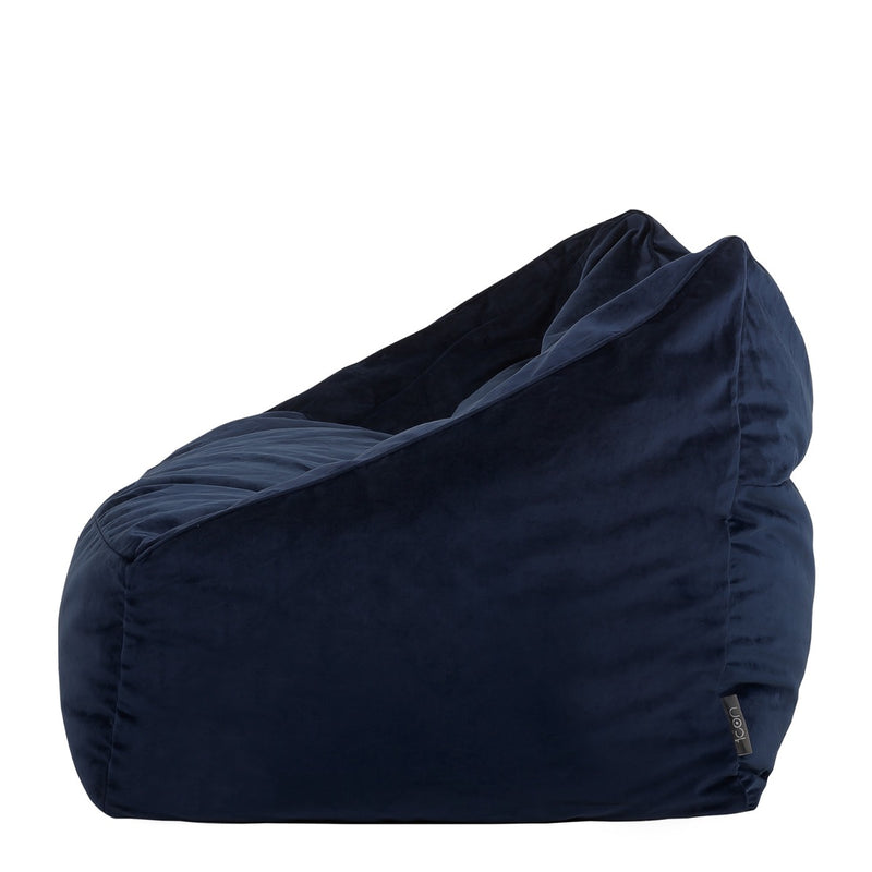 Cecilia Velvet Loveseat Bean Bag - Midnight Blue