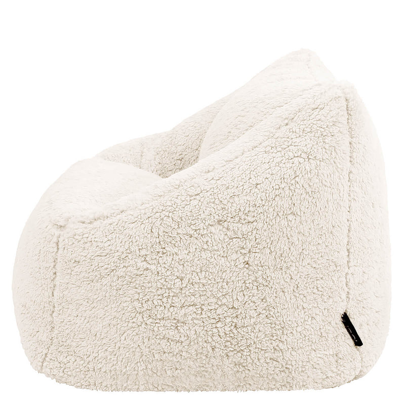 Kids Natalia Teddy Fleece Armchair Bean Bag - Natural