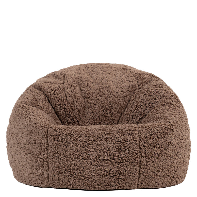 Kids XL Kingston Teddy Fleece Classic Bean Bag - Mocha Brown