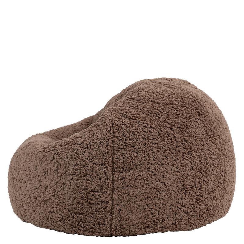 Kids XL Kingston Teddy Fleece Classic Bean Bag - Mocha Brown