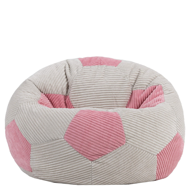 Kids XL Football Print Corduroy Classic Bean Bag - Pink