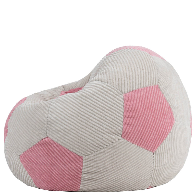 Kids XL Football Print Corduroy Classic Bean Bag - Pink
