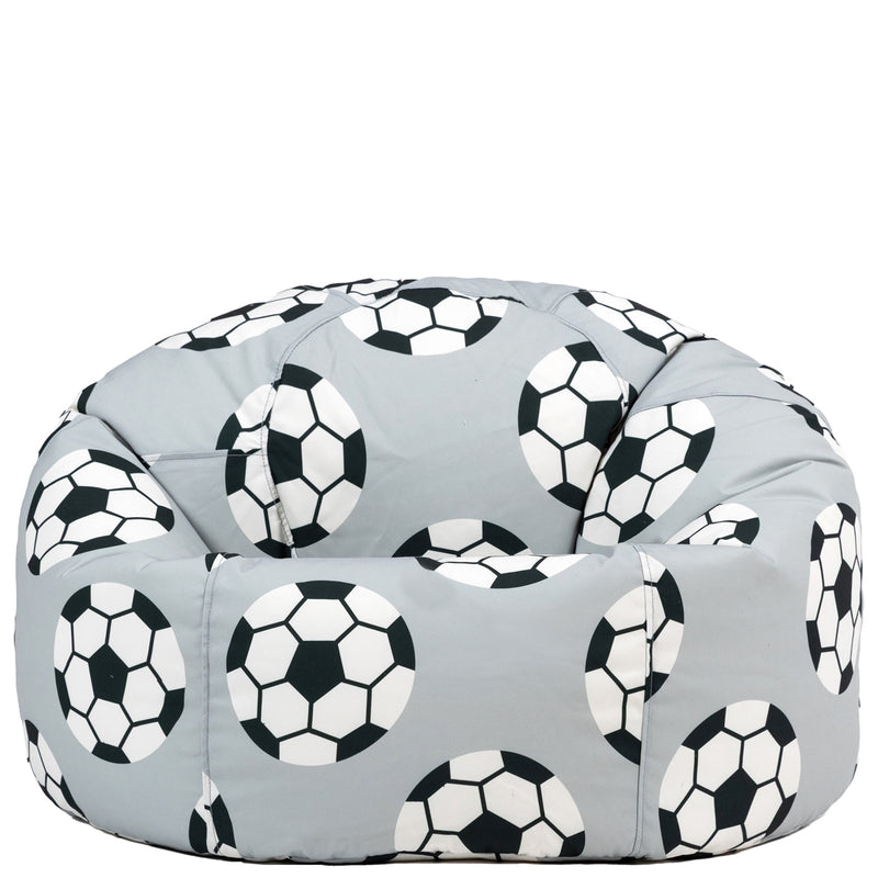Kids XL Football Print Classic Bean Bag - Multicolour