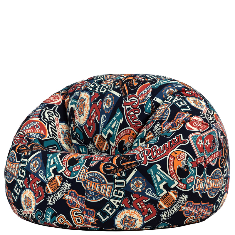 Kids XL Varsity Football Print Classic Bean Bag
