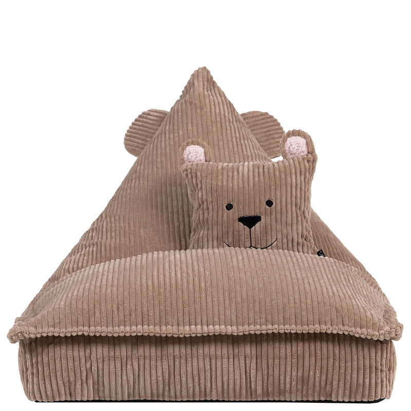 Kids Animal Friends Lounger Bean Bag - Brown