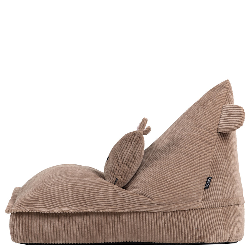 Kids Animal Friends Lounger Bean Bag - Brown