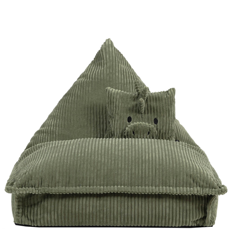 Kids Animal Friends Lounger Bean Bag - Sage Green