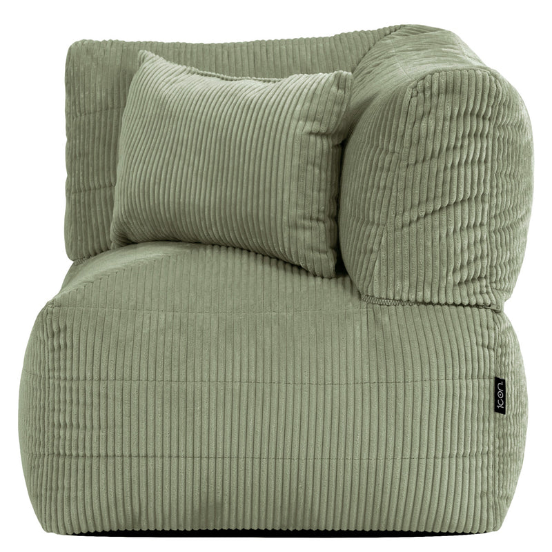 Noa Modular Bean Bag Corner Chair - Jumbo Cord - Sage Green
