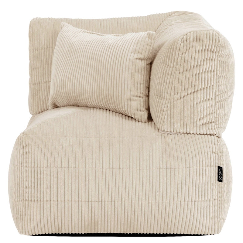Noa Modular Bean Bag Corner Chair - Jumbo Cord - Stone