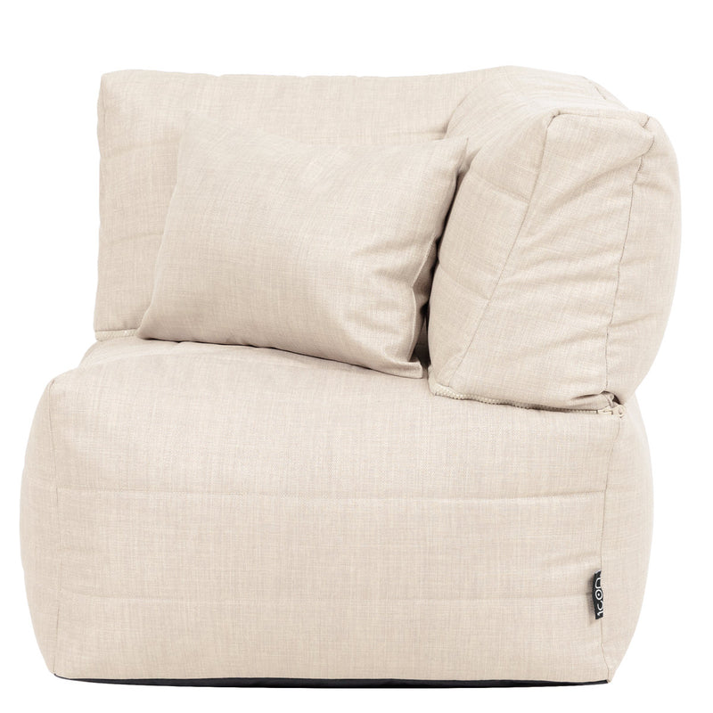 Noa Modular Corner Bean Bag Chair - Outdoor Woven - Natural