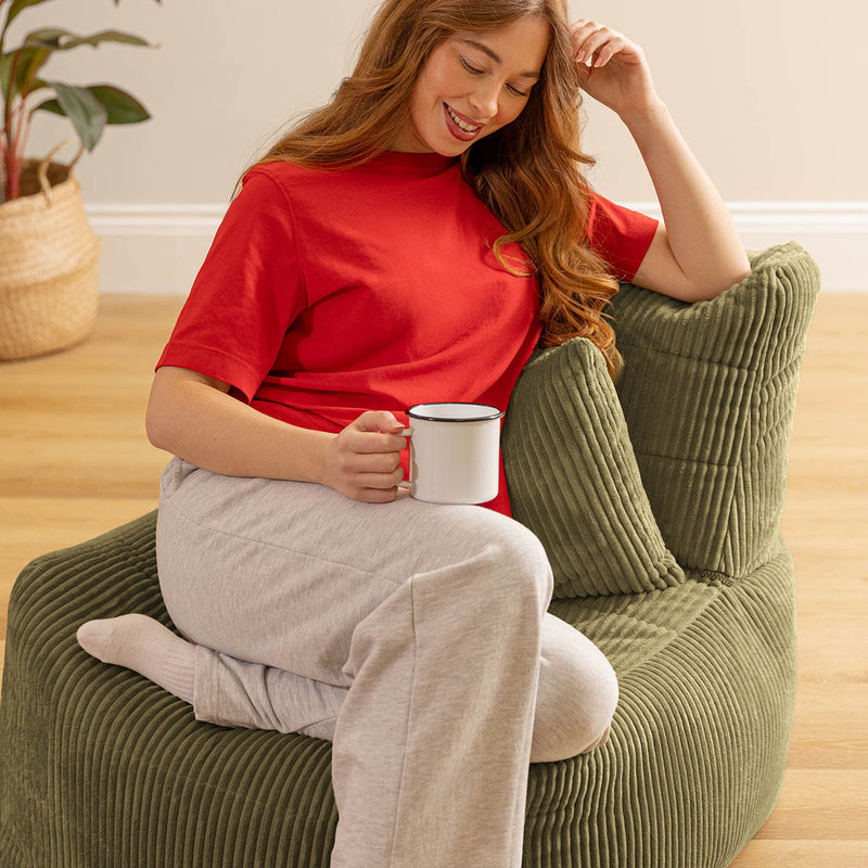 Noa Modular Bean Bag Chair - Jumbo Cord - Sage Green