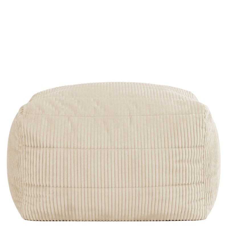 Noa Modular Bean Bag Footstool - Jumbo Cord - Stone