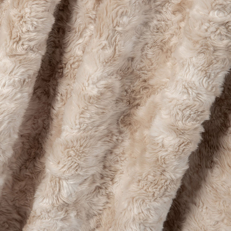 Luxury Faux Fur Throw Blanket - Natural