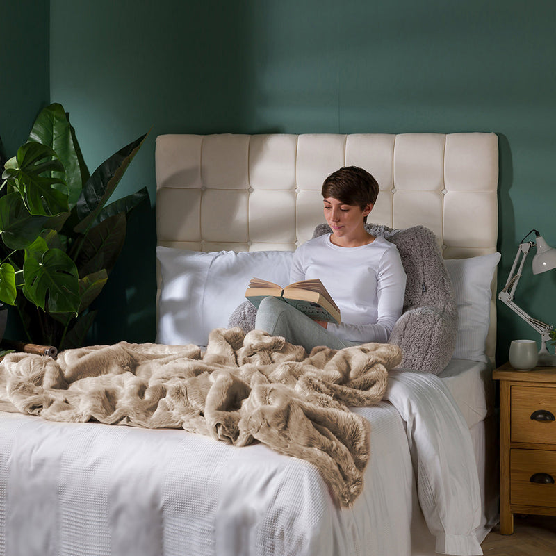 Luxury Faux Fur Throw Blanket - Mink
