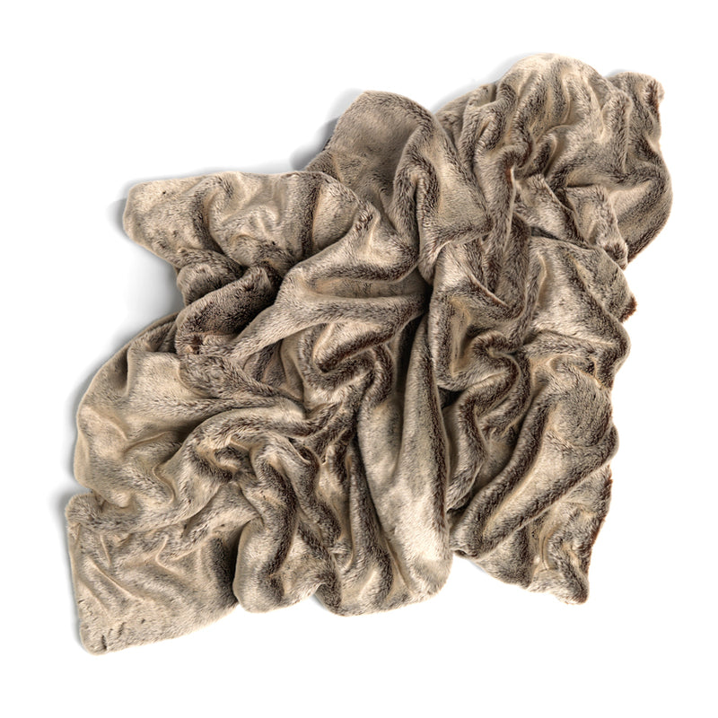 Luxury Faux Fur Throw Blanket - Mink