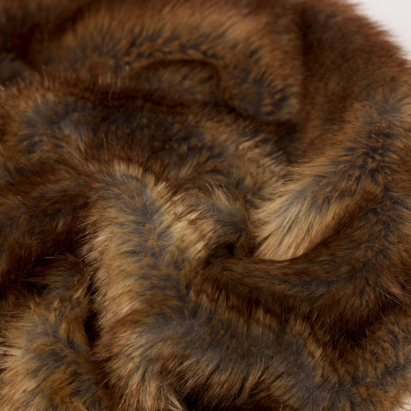 Luxury Faux Fur Throw Blanket - Brown