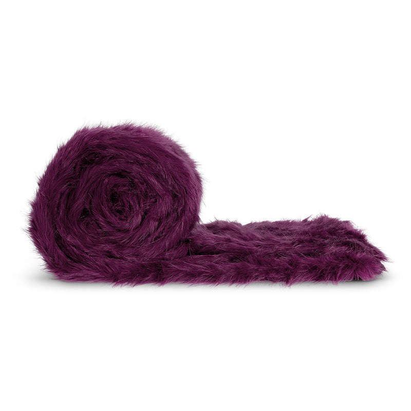 Sabrina Spikey Faux Fur Throw - Mulberry Purple