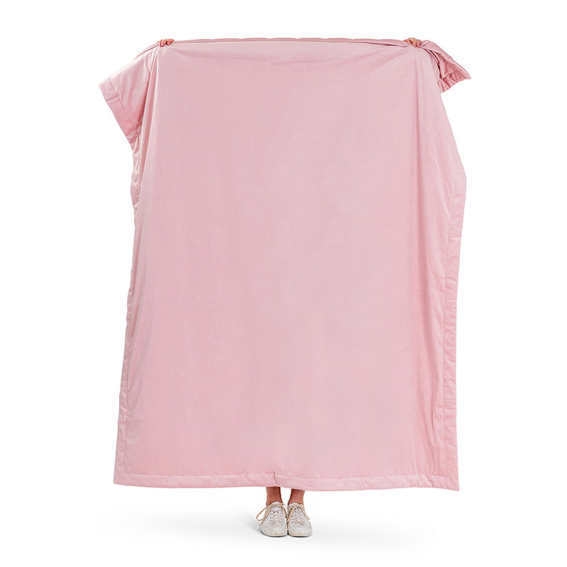 Rosa Quilted Velvet Throw - Rose Dust Pink